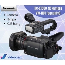 Panasonic HC-X1500 4K kamera és VW-HU1 foggantyú, kameralámpa és XLR hang